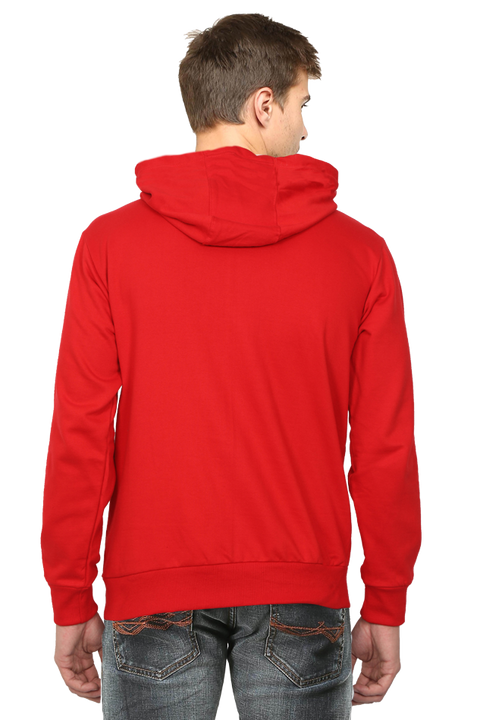 Red Sweatshirt Hoodies for Men - backside