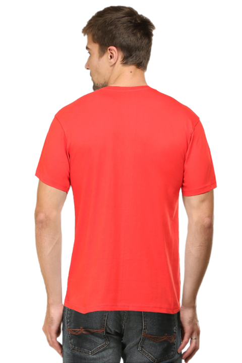Plain Red T-Shirt for Men Back