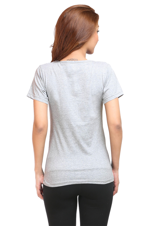 Grey Nature Inspired Tree Hugger T-Shirt for Women Backside