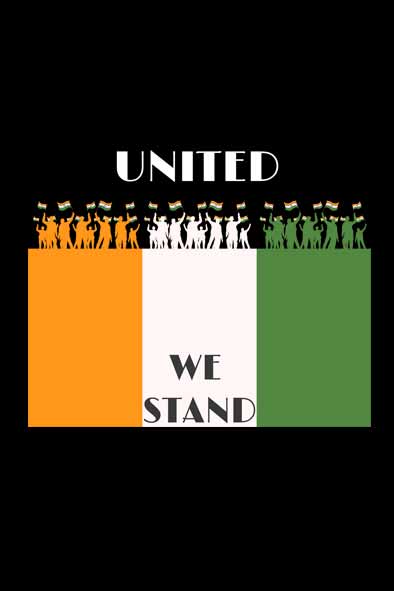 United We Stand Independence Day T-Shirt for Men Design