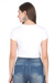 White back Fearless Crop Top for Women