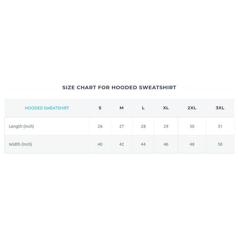 Plain Maroon Sweatshirt Hoodies for Women Size chart